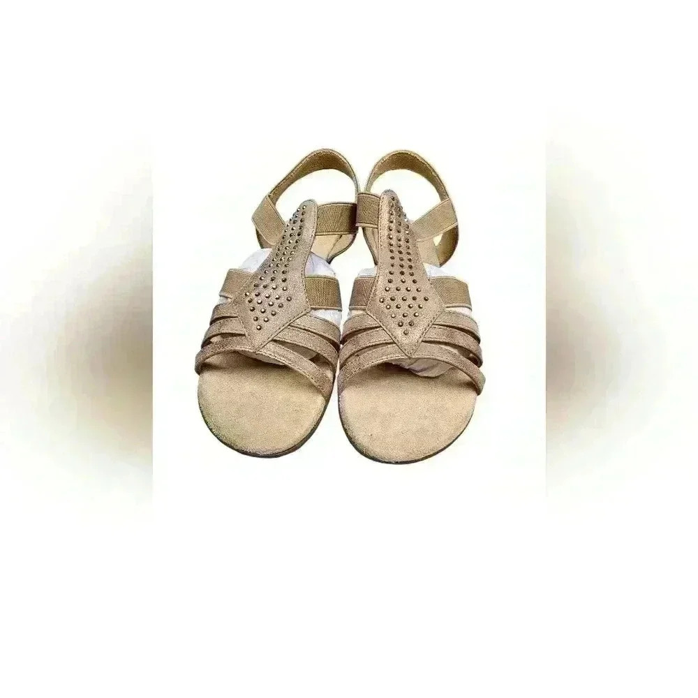 VJH Confort Rhinestone Bronze Sandals Size 6 - Picture 4 of 6